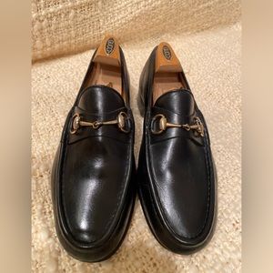 Men’s Gucci Horsebit loafers. Black leather. Size 41 1/2